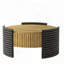 Table basse carrée avec rangement rabattable et design deux tons - couleur bois + brun foncé