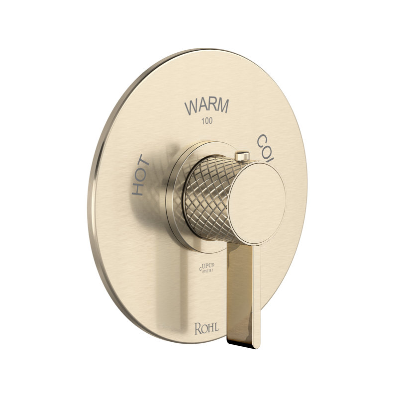 Tenerife 3/4" Thermostatic Trim Without Volume Control, Satin Nickel