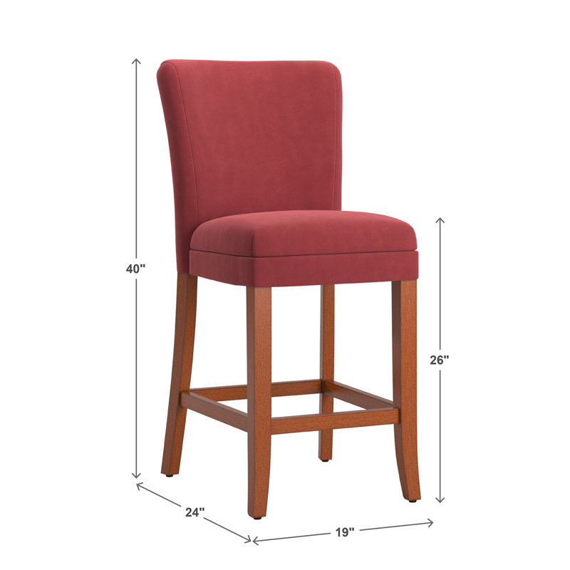 Lancaster 26" Counter Stool, Cranberry Red