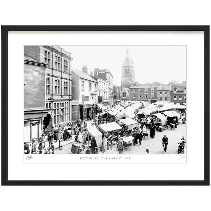 Kettering, The Market 1922 by Francis Frith - Single Picture Frame Print, 45cm H x 60cm W x 2.3cm D