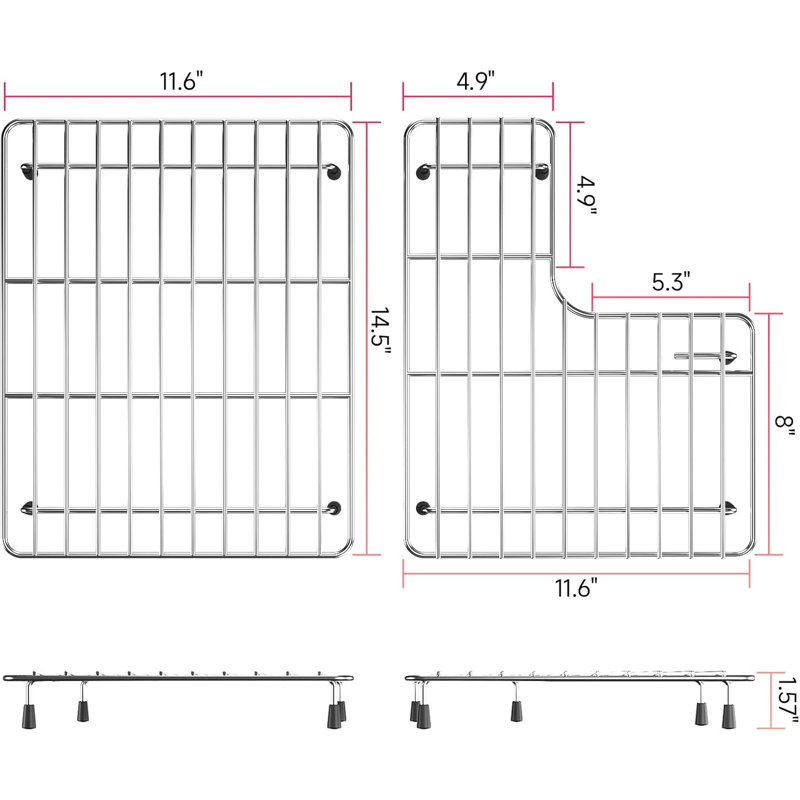 Protecteurs d'évier en acier inoxydable 14,5 "x 23,2" pour évier de cuisine