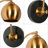 1-Light Dimmable Modern Black/Brass Armed Sconce