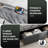 Upholstered LED Bed Frame With Storage Headboard Charging Station 2 Drawers Gray-1968671384