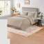 Reversible Bedding Sets, Microfiber King Cal King Khaki Home Quilt
