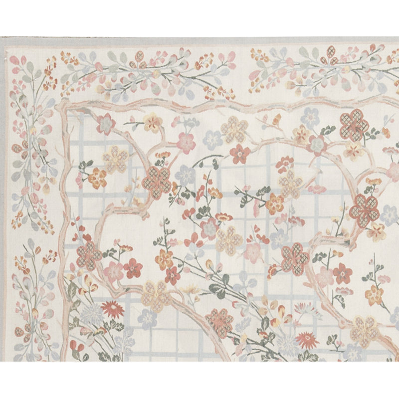 Aubusson Renaissance Wool Floral Area Rug