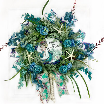 Couronne de fleurs et de verdure 24 po