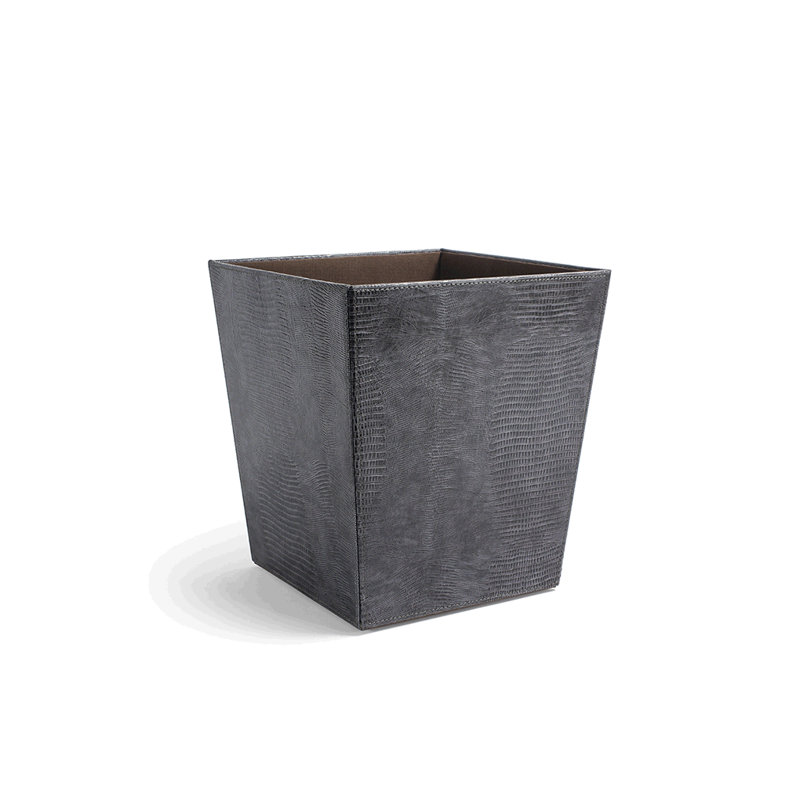 Sumatra Plastic Open Waste Basket - 3.5 Gallons, Graphite