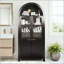 Grand garde-manger arqué cannelé 71 po avec porte vitrée et tiroir caché 71 po-309160370