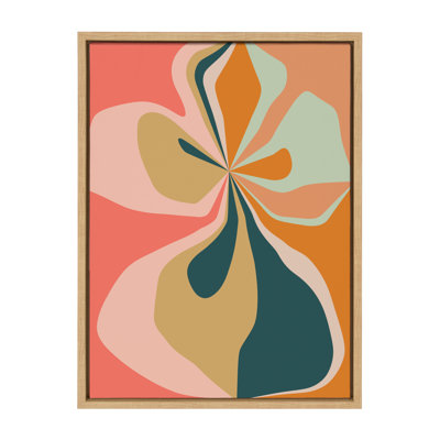 Colourful Hibiscus Plant Framed Canvas Wall Art