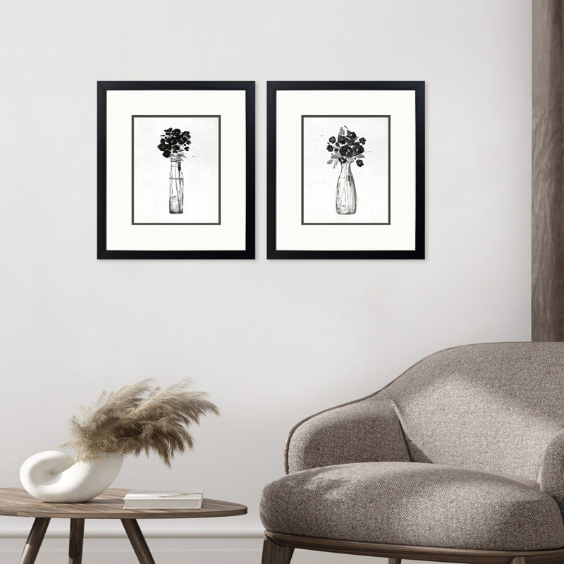 Sophisticated Floral Framed Art