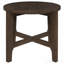 Table de bout ronde en bois massif brun foncé-747442484
