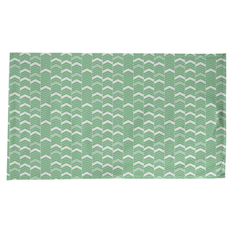 Nappe à chevrons à traits Stephenie, Vert / blanc / vert clair