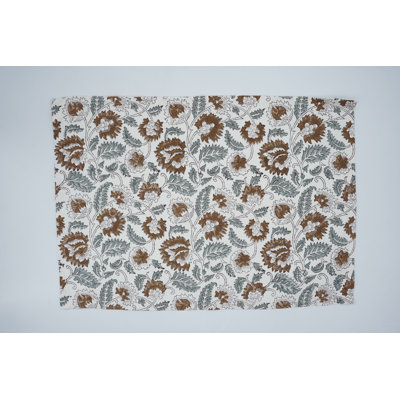 Napperons de 13 po x 19 po Fabividine - Magnifiques napperons pour la maison et l'hôtellerie, Mandakni, brun