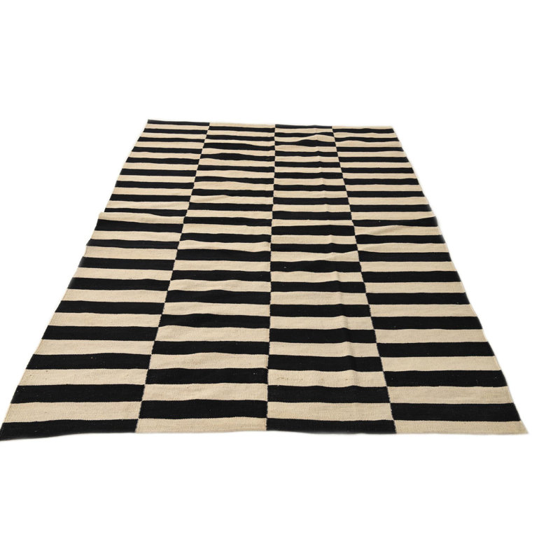 Tapis noir et blanc Jessen