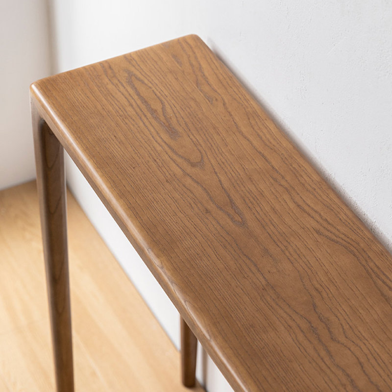 Modern-style solid wood console table., 34.6" H x 59" W x 11.8" D