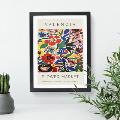 Valencia Flower Market Exhibition No. 5 - Single Picture Frame Print on Wood