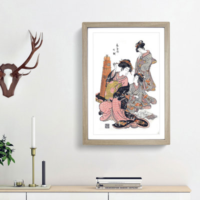 Courtesan Nanakoshi by Isoda Koryusai - Picture Frame Painting Print