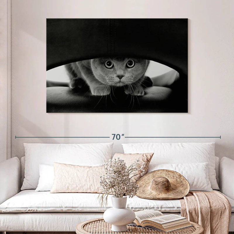 Brampt Peeking Cat, 32" H x 48" W