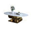 Table basse en faux marbre avec base en acier inoxydable Milliano-1325876846