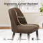 Chaise d'appoint rembourrée en similicuir et bois massif-68394417