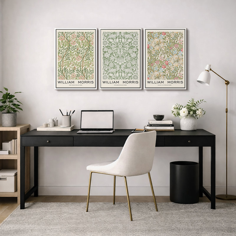«Classical Artwork», œuvre d'art du musée William Morris, photos murales botaniques florales classiques, impression sur toile, 3 pièces