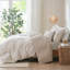 Ensemble d'édredon surdimensionné en coton biologique 5 pièces avec insert amovible pour lit double / grand lit, certifié GOTS, antimicrobien et hypoallergénique