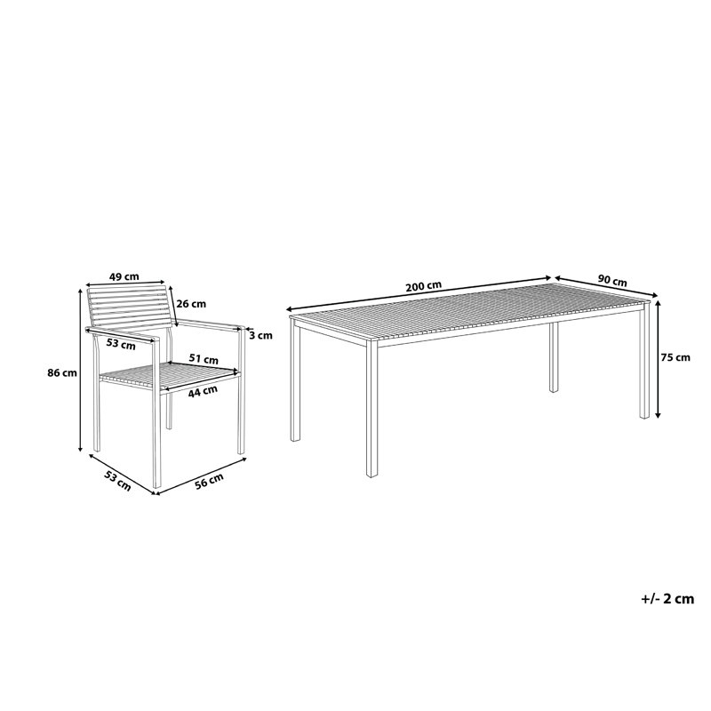 Pollmann 6 - Person Teak Patio Dining Set with Rectangular Table