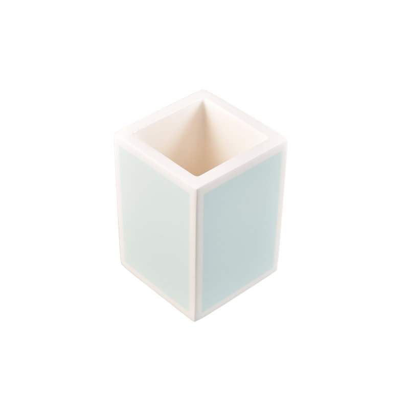Porte-brosse à dents, Bleu-vert crème / blanc
