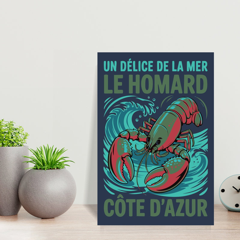 Lobster Caate D'azur, 18" H x 12" W