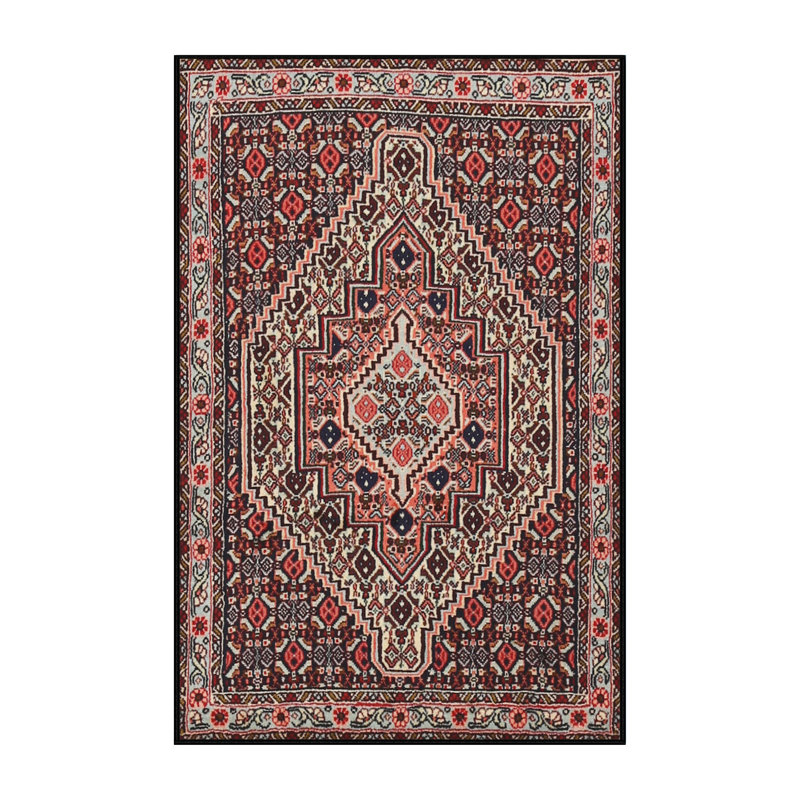 Tapis oriental rouge / bleu, Rectangle 5 pi x 7 pi