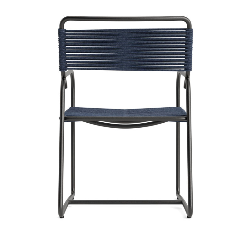 Walter Lamb Outdoor Armchair, Textured Pewter/Marine