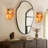 Fenella 3-Light Dimmable Iron Amber Glass Flush Mounted Sconce-2013820024
