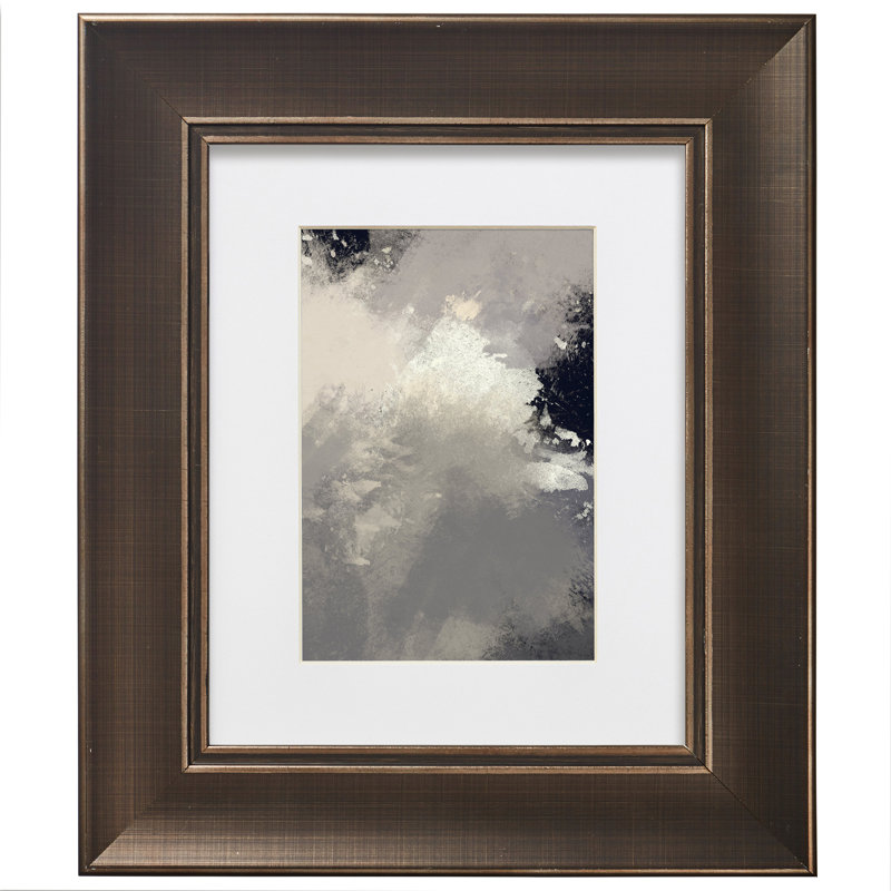Cadre photo simple en bois Gumm, 11 po x 17 po emmêlé à 8 po x 12 po, Étain