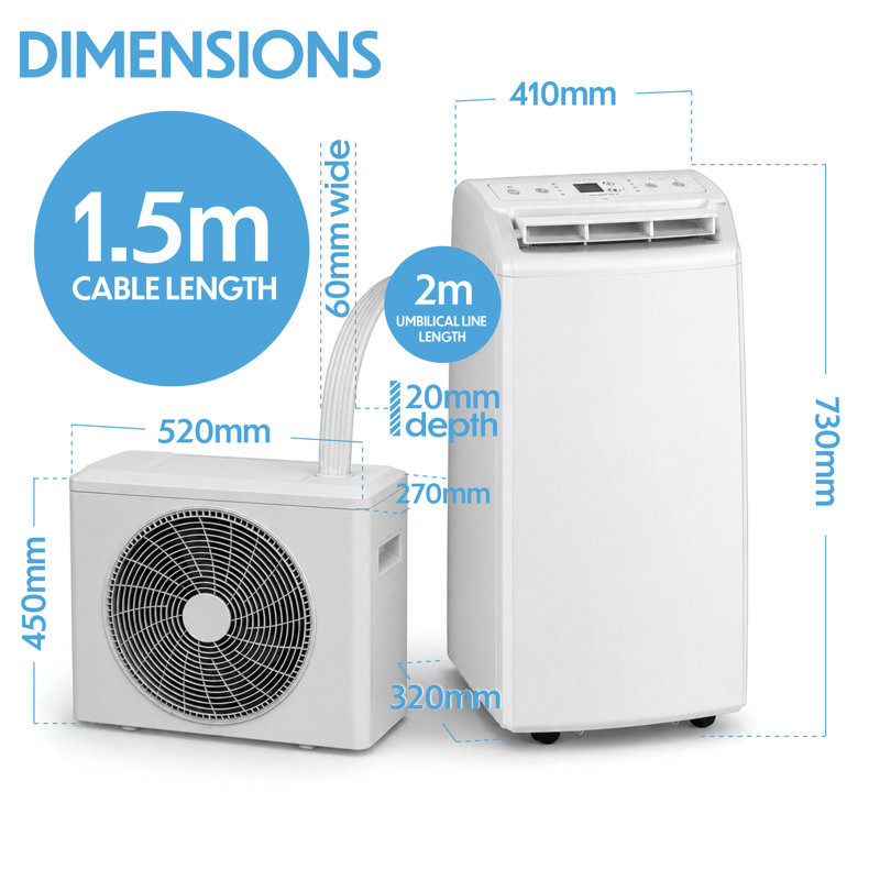 1200BTU Portable Split Air Conditioner