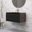 Meuble-lavabo moderne à rayures avec lavabo simple-338554079