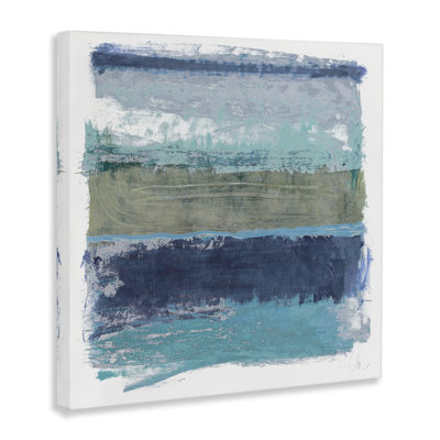Cool Toned Abstract Stripes Canvas Wall Art, design by Filippo Ioco