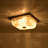 3-Light Mist Glass Square Flush Mount