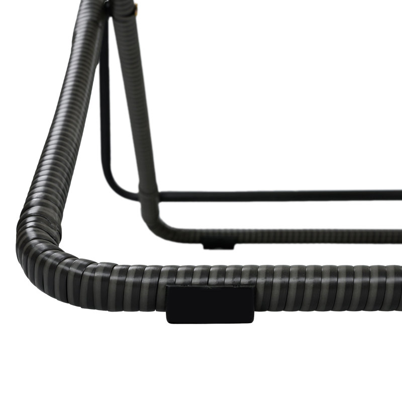 2-Pieces Outdoor Folding Chair, Black