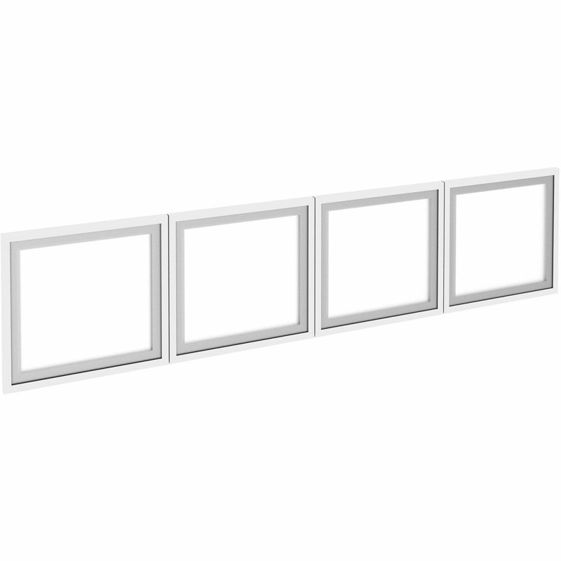 Wall-Mount Hutch Frosted Glass Door, 15.8"H x 68.63" W x 0.75" D