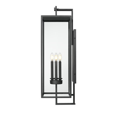 Aeldred 34" High 4-Light Outdoor Wall Sconce - Textured Black
