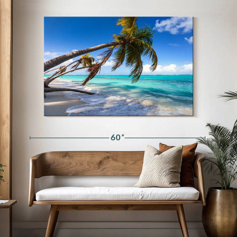 Palmiers de l'île Gillard Anguilla, H 34 po x l 51 po