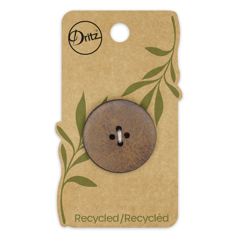 Bouton rond en cuir recyclé Dritz