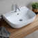 Scarabeo By Nameeks 16.6'' Glossy White Ceramic Rectangular Vessel, Wall Mount Bathroom Sink with Overflow