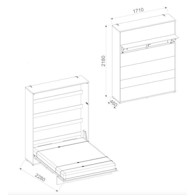 Navi Daybed, Grey, European Double (140 x 200cm)