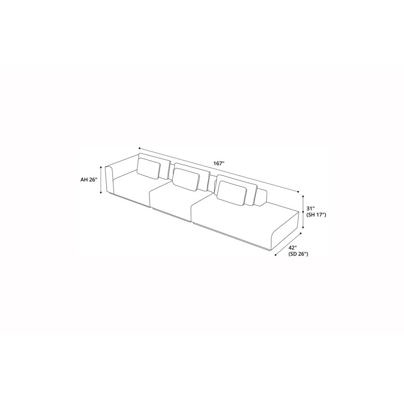 Spruce Sofa, Left Hand Facing