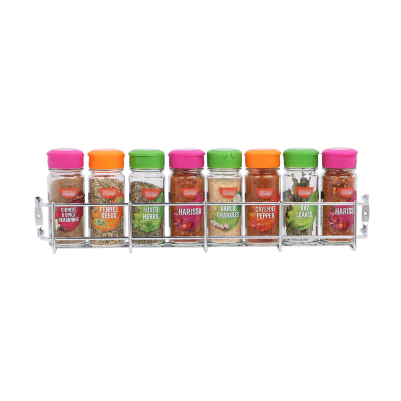 Buckingham Spice Rack Wall Mounted Kitchen Cupboard Storage Organiser , 6.2 cm, 1 Tier
