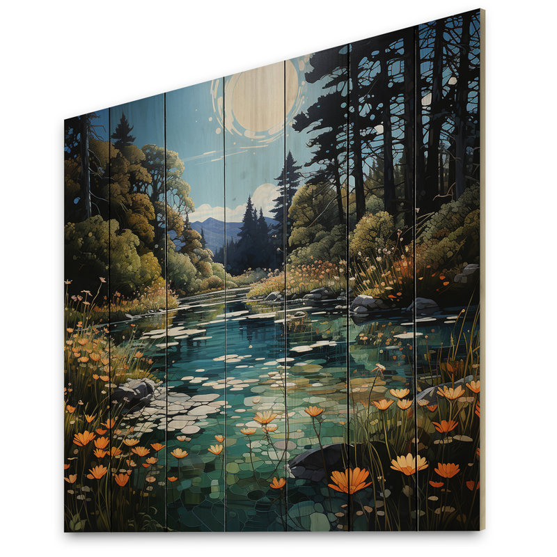Miroirs River Azure, H 15 po x l 15 po x P 0,78 po