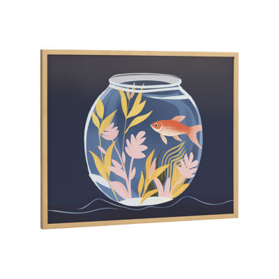Pet Goldfish Cute Botanicals Fish Tank by The Creative Bunch Studio Framed Wall Art Print