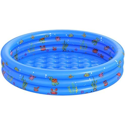 Garden Round Inflatable Baby Swimming Pool, Portable Inflatable Child/Children Little Pump Pool,Kiddie Paddling Pool Indoor&Outdoor Toddler Water Game Play Center For Kids