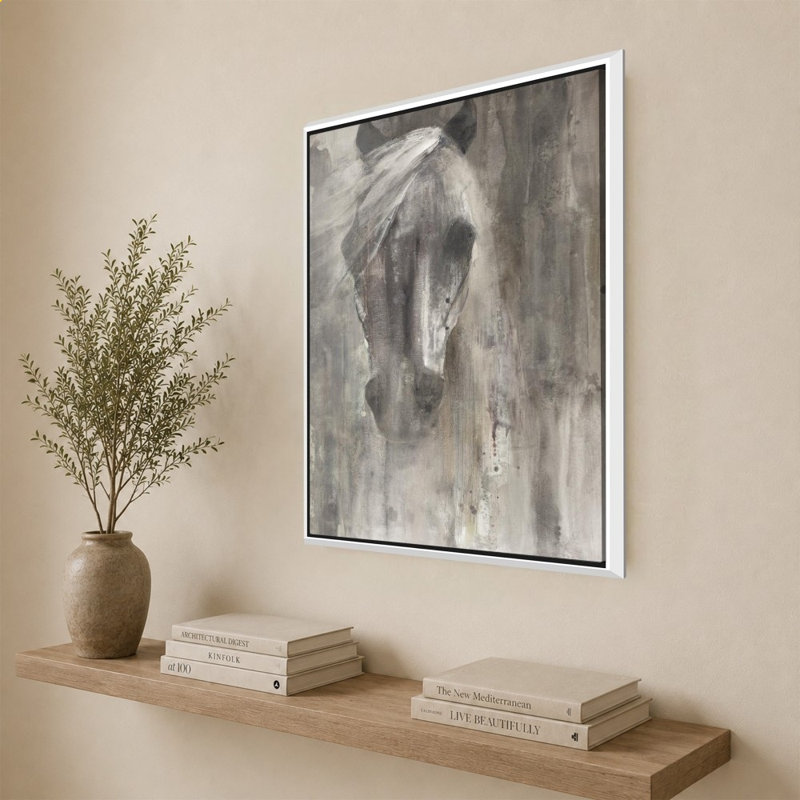 Shadow Light by Albena Hristova - Graphic Art on Canvas, 44" H x 34" W, White